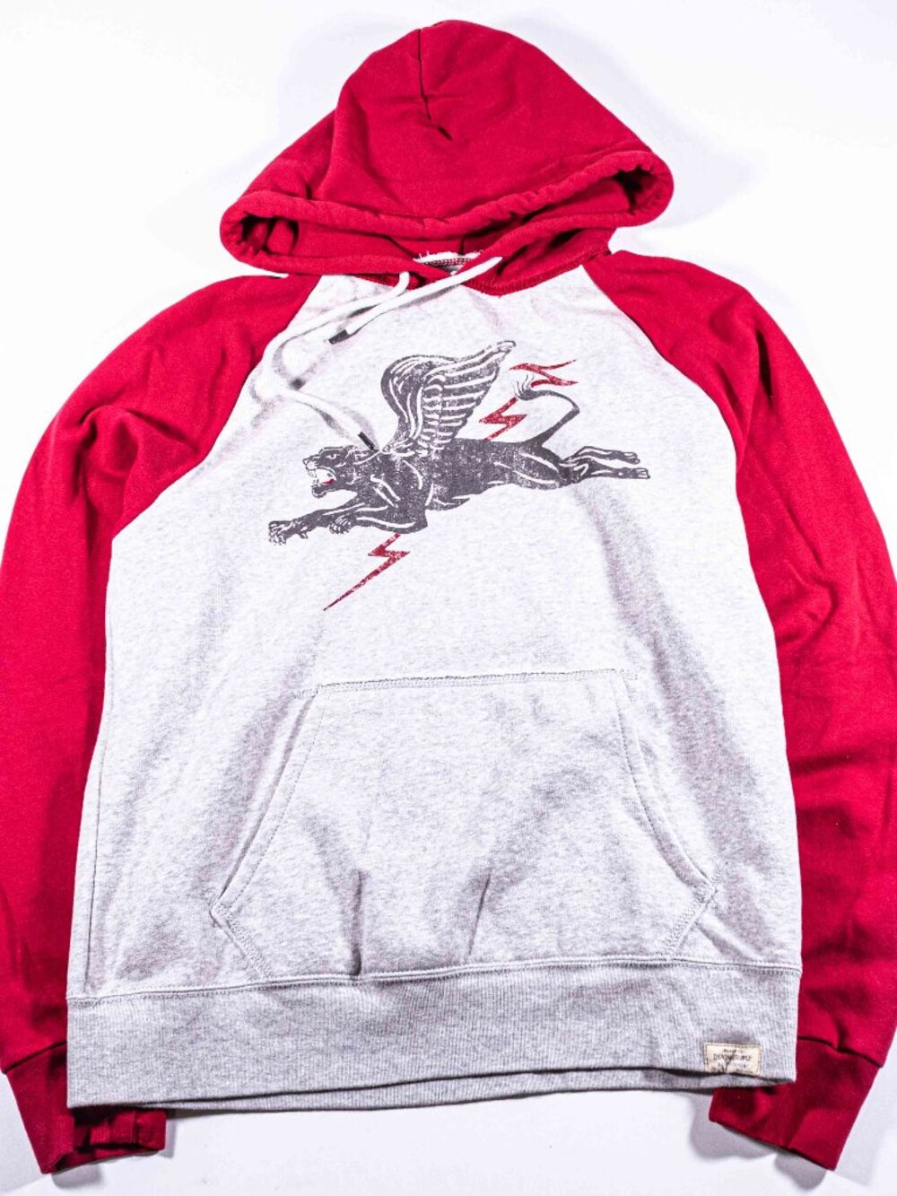 Denim Supply Ralph Lauren Winged Panther Raglan Hoodie Mens Large Y2K